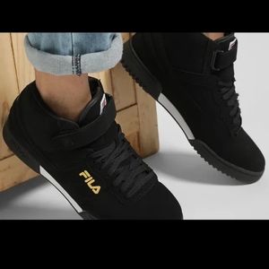 Fila F-13 Lineker, Black/Gold, Size 5